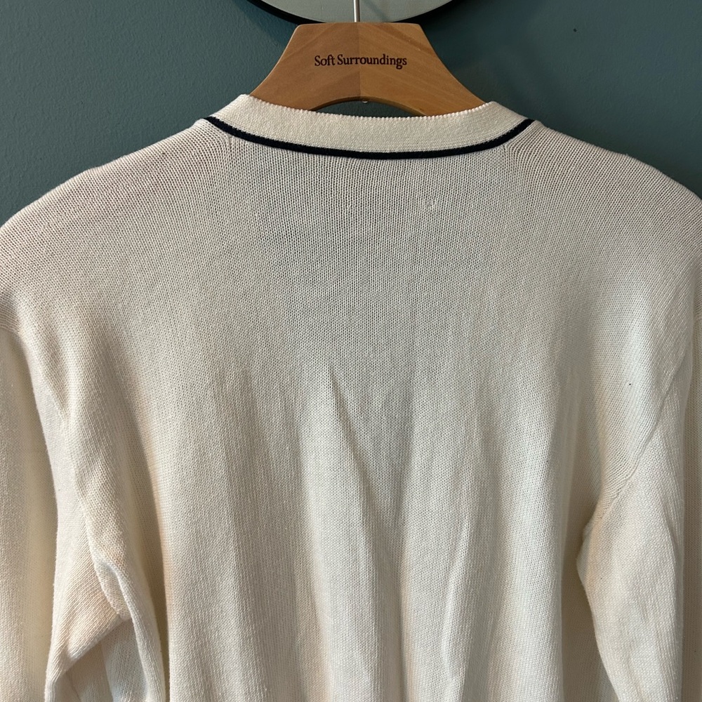 Ralph Lauren Cream Cardigan with Piping READ - Picture 8 of 12